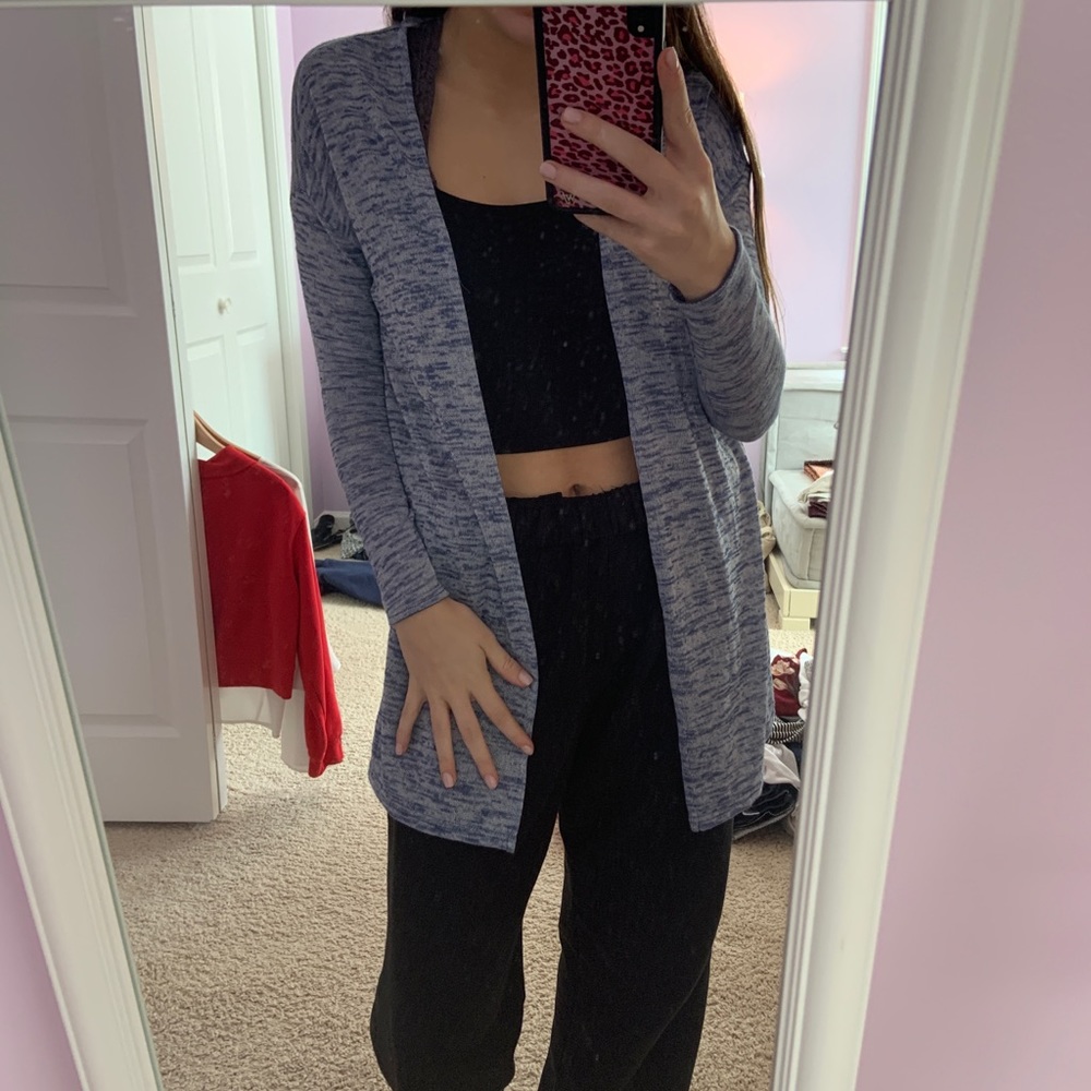Blue cardigan